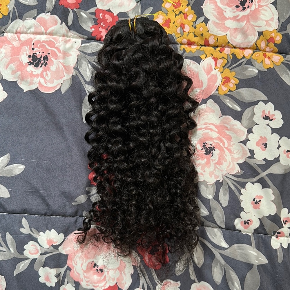20 inch human hair extensions water wave curly 1B